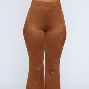 Sabrina Suede Pants - Brown NWT FASHION NOVA